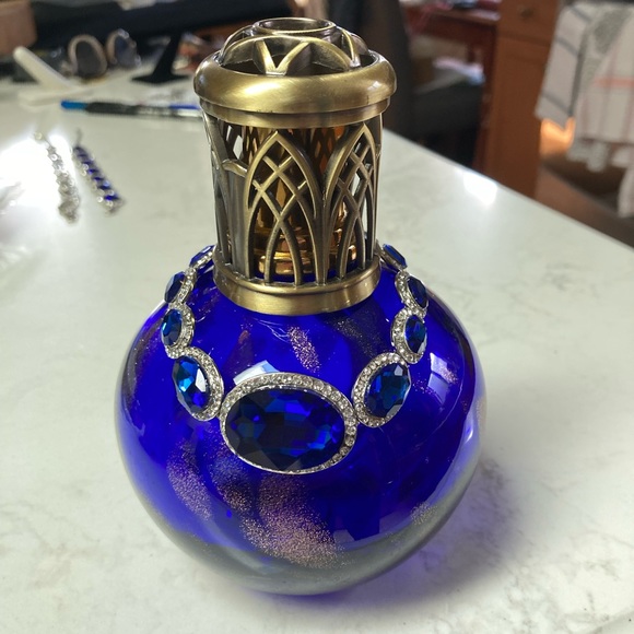 Sapphire bracelet 9 varied size Oval dark sapphire 203 round clear crystals 9”L - Picture 1 of 7